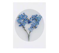 'Sprig of Forget Me Nots' Temporary Tattoo - Water Resistant, Skin-Safe, Non-Toxic Transfer (TO00081065)