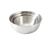Sprigold 3-Piece Stainless Steel Salad Basin Set24.64oz, 45.75oz &73.91oz Food-Grade,Multifunctional for Mixing, Kneading, Dishwasher Safe (3, 700ml/24.64oz;1300ml/45.75oz;2100ml/73.91oz)