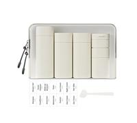Sprigold 5 Pack Brief and Fashion Travel Bottles TSA Approved, BPA Free Travel Size Travel Containers Refillable Squeeze Bottles for Cosmetic Shampoo Cream Conditioner Lotion Soap… (Nordic White)