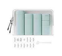 Sprigold 5 Pack Brief and Fashion Travel Bottles TSA Approved, BPA Free Travel Size Travel Containers Refillable Squeeze Bottles for Cosmetic Shampoo Cream Conditioner Lotion Soap… (Nordic mint green)