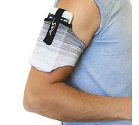 SPRIGS Armband for iPhone 11/x/xr/8/7 Plus, Galaxy S10/S9, Google Pixel 4. Lightweight & Comfortable Running Armband, Stretches - (Gray Biltz, Large)