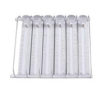 SPRING ABS Front of the Soda Can Organizer, 6 Rows Adjustable Width, Self Pushing Drink Holder for Various Canned and Bottled Drinks, Sparkling Wine (White)