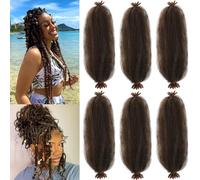 Spring Afro Twist Hair 30 Inch Springy Marley Twist Braiding Hair Pre Separated 6 Packs Spring Twist Afro Kinkys Bulk Hair for Soft Locs Crochet Hair Extensions for Black Women (1b/30, 30