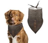 Spring Ancient Egyptian Dog Bandanas Triangle Holiday Pet Neck Scarf Soft Adjustable Bib Handkerchief Accessories Washable Durable Fabric for Pet Puppy Cats Large Dog