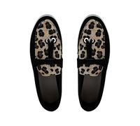 Spring and Autumn Fashion Leopard Print Flat Women's Shoes Ladies Low Heel Comfortable Casual Shoe Ladies Loafers Womens Shoes Casual Wedge Sandals Black