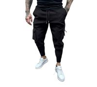 Spring and Autumn Thin Ect Ion of Men's Work Casual Trousers Lightweight Breathable Versatile Work Trousers Bodybuilder Trousers (Army Green, XL), black, XXL