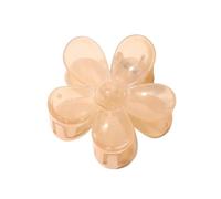 Spring and summer candy color hairpin, sweet flower grab clip hairpin, fresh disc hair accessories (2 packs) (Transparent Jelly Hairpin - Flower Light Orange)