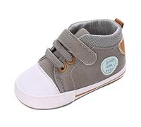 Spring and Summer Children Baby Toddler Shoes Boys and Girls Flat Soles Light Soft Comfortable Solid Color Canvas Girls Summer Shoes Size 4 (Grey, 3 Infant)