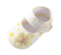 Spring And Summer Children Infant Toddler Shoes Girl Sandals Round Toe Flat Bottom Soft Light Comfortable Solid Color Sparkly Shoes Toddler (Yellow, 3 Infant)