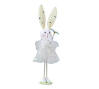 Spring Animal Figure Decors Standing Dolls With Yarn Skirt Flower Designs Animal Gnomes For Home Decoration And Kid Gift Yarns Skirt Dolls
