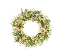 Spring Artificial Wreath Daisy White