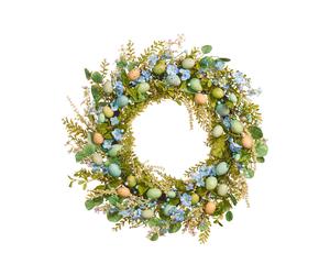 Spring Artificial Wreath Easter Egg Blue