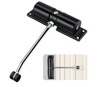 Spring Automatic Door Closers, Adjustable Force Safety Automatic Door Closers, Silent Door Closer with Adjusting Rods and Screws for Commercial and Household Adjustable Door Closer