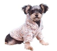 Spring Autumn Small Dog Hoodie with Hat on Both Feet - Fashionable Pet Clothes for Yorkshire Terrier, Shih Tzu & Small Puppies(Burgundy,S)