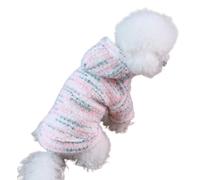 Spring Autumn Small Dog Hoodie with Hat on Both Feet - Fashionable Pet Clothes for Yorkshire Terrier, Shih Tzu & Small Puppies(Pink,XS(old))