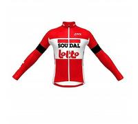 Spring Autumn Sunsreen Thin Pro Team LOTTO SOUDAL Long Sleeve Cycling Jersey For Men,Breathable Road Bike Shirt Quick Dry Bicycle Clothing (XL)