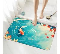 Spring Bath Mat Non Slip 60x90cm, Quick-drying Bathroom Shower Floor Mat, Super Absorbent Carpet, Indoor Easy to Clean Washable Rug for Bedroom, Living Room, Kitchen, Toilet, Door, Bathtub 5-1016