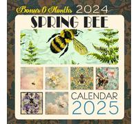 Spring Bee Calendar 2025: 18-Month Vintage Animal Photo For Adult, From Jul 2024 to Dec 2025, Perfect for Planning and Organizing Your Year