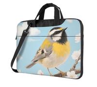 Spring Birds Blooming Flowers Laptop Bag 13-15.6Inch, 360° Protective Laptop Sleeve Case Shockproof Messenger Shoulder Bag Waterproof Computer Case Carrying Cover Briefcases for Men Women