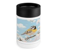 Spring Birds Blooming Flowers Print Can Cooler 12oz | Insulated Can Holders for Drinks 12oz Cans - Beer, Seltzer, and Soda, Portable, Durable