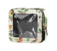 Spring Birds Cute Clear Small Makeup Bag for Purse Portable Make Up Organizer for Women