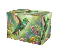 Spring Birds Flower Floral Breathable Dog Crate Cover Roll-up Sides Crate Cover with Mesh Windows Medium