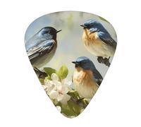Spring Birds Perchin Guitar Plectrums, 12 Pcs Lightweight Guitar Plectrums, 0.46mm/0.71mm/0.96mm Thickness For Acoustic Guitar Acoustic Electric Guitar Ukulele Bass