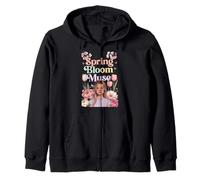 Spring Bloom Muse Floral Aesthetic Art Zip Hoodie