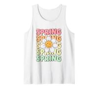 Spring Blooming Floral Happy Easter Spring Break Earth Day Tank Top