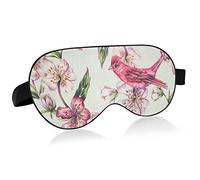 Spring Blooming Flowers Birds Sleep Eye Mask, Sleeping Mask & Blindfold with Elastic Headband Soft Comfort Eyeshade Sleep Cover for Travel Yoga Nap