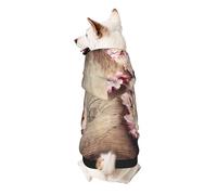 Spring Blossom On Wooden Table Print Dog Hoodie Sweatshirt For Small Dogs, Warm, Soft And Breathable Pet Clothes, Easy To Wear Jumper For Winter And Fall Warm