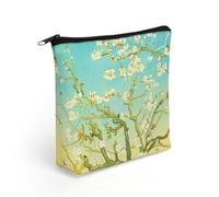 Spring Blossoms in Full Bloom Makeup Bag with Sturdy Zipper，Linen Material Storage Bag,Large Capacity And Multi-Purpose Cosmetic Bag for Daily Life, Travel, Outings, Business Trips And Other Occasions