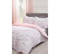 Spring Blossoms Print Duvet Cover with Pillowcase OHS Light Pink Super King