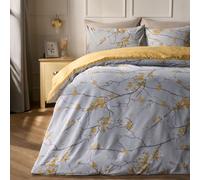 OHS Spring Blossoms Print Duvet Cover with Pillowcase in Yellow | Size: Double OHS Yellow Double