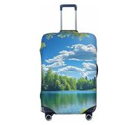 Spring Blue Skies and Sunshine, Outdoor Fishing Elastic Travel Luggage Cover Suitcase Protector, Print Suitcase Baggage Cover Anti-Scratch