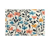 Spring Bluebell Flower Jigsaw Puzzles for Adults 1000 Piece, Vintage Retro Florals Wooden Printed Puzzles, Fun Aesthetic Pattern Decorations for Home