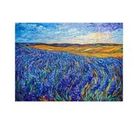 Spring Bluebell Flower Jigsaw Puzzles for Adults 500 Piece, Florals Landscape Wooden Printed Puzzles, Nature Scenic Pattern Decorations for Party