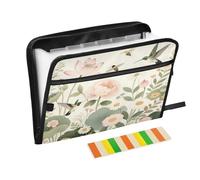Spring Botanical Birds Accordion File Organizer 13 Pockets Expandable File Folder with Labels Bill Receipt Document Holder