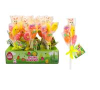 Spring Bouquet Fruit Flavour Lollipops 50g - Perfect For Easter Baskets, Hunts, And Gifting (18 x Lollipops (Full Box))