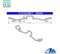 ATE 11.8116-0299.1 Spring, brake caliper