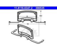 SPRING, BRAKE CALIPER FOR AUDI A6 A8 ATE 11.8116-0347.2