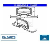 Spring, brake caliper for AUDI A6 A8 ATE 11.8116-0347.2