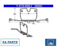 Spring, brake caliper for BMW E71 F16 ATE 11.8116-0008.2
