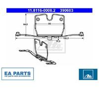 Spring, brake caliper for BMW F07 F01 E70 F15 ATE 11.8116-0008.2