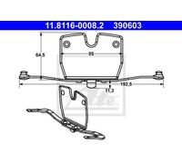 SPRING, BRAKE CALIPER FOR BMW F07 F01 E70 F15 ATE 11.8116-0008.2