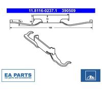 Spring, brake caliper for CITROËN BERLINGO C4 GRAND PICASSO ATE 11.8116-0237.1