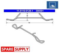 SPRING, BRAKE CALIPER FOR VAUXHALL ASTRA ASTRAVAN CAVALIER ATE 11.8116-0129.1
