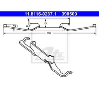 SPRING, BRAKE CALIPER FOR VW CALIFORNIA T5 CAMPER ATE 11.8116-0237.1