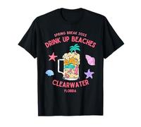 Spring Break 2025 Drink Up Beaches Clearwater Florida T-Shirt