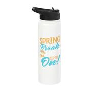 Spring Break Badge Stainless Steel Insulated Water Bottle